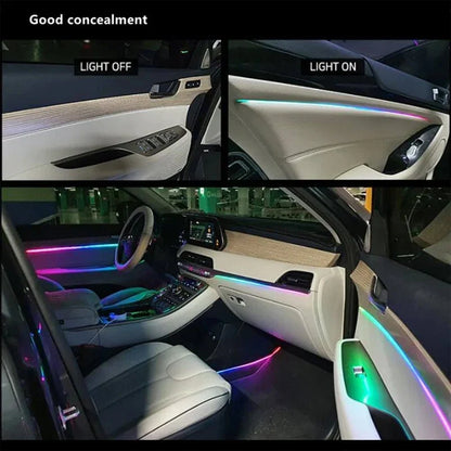 17 in 1 Symphony Ambient Lighting for BMW X3 F25 G01 X4 F26 G02 2018-2022 Car Interior Acrylic Guide Fiber Strips by APP Control