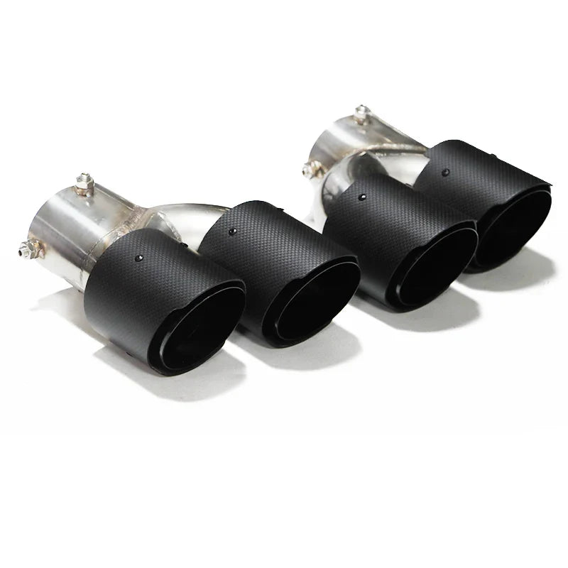 For BMW G20 G21 M340i G42 440i G22 M240i Dual Four Out M Exhaust Carbon Fiber Muffler Tip Exhaust System Nozzle Tailpipe 2020+