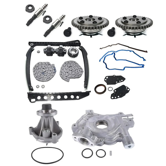 AP03 Timing Chain Kit Oil Water Pump Cover Gasket for 2005-2010 Lincoln Navigator Ford Expedition F-150 F-250 F-350 5.4L