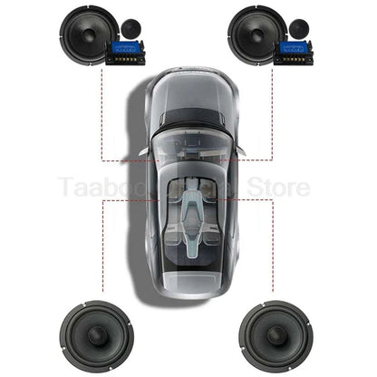 6.5Inch Super Subwoofer with Tweeter Car Coaxial Horn Speaker Modification 120W High Power HiFi Speaker Car Audio Stereo Speaker