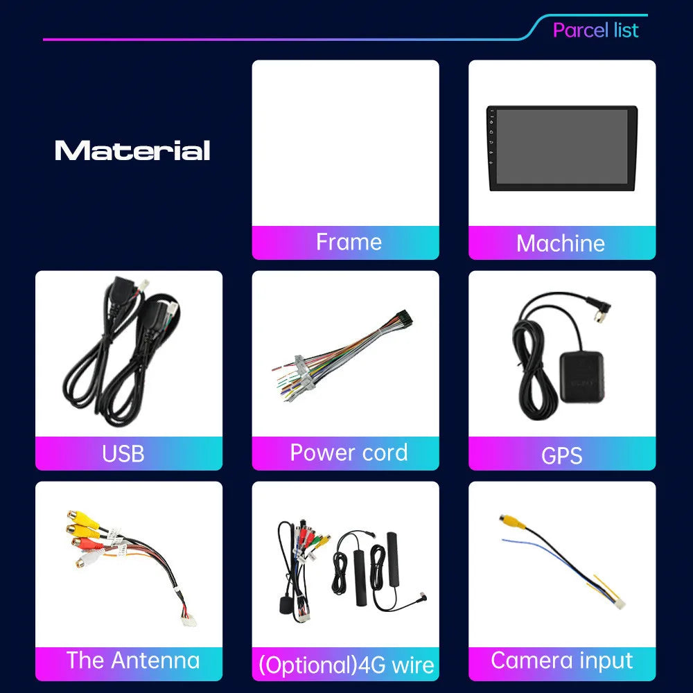 13.1" Car Radio GPS 2 din Android 11 Auto Carplay  For Nissan Hyundai KIA TOYOTA Honda Multimedia Player