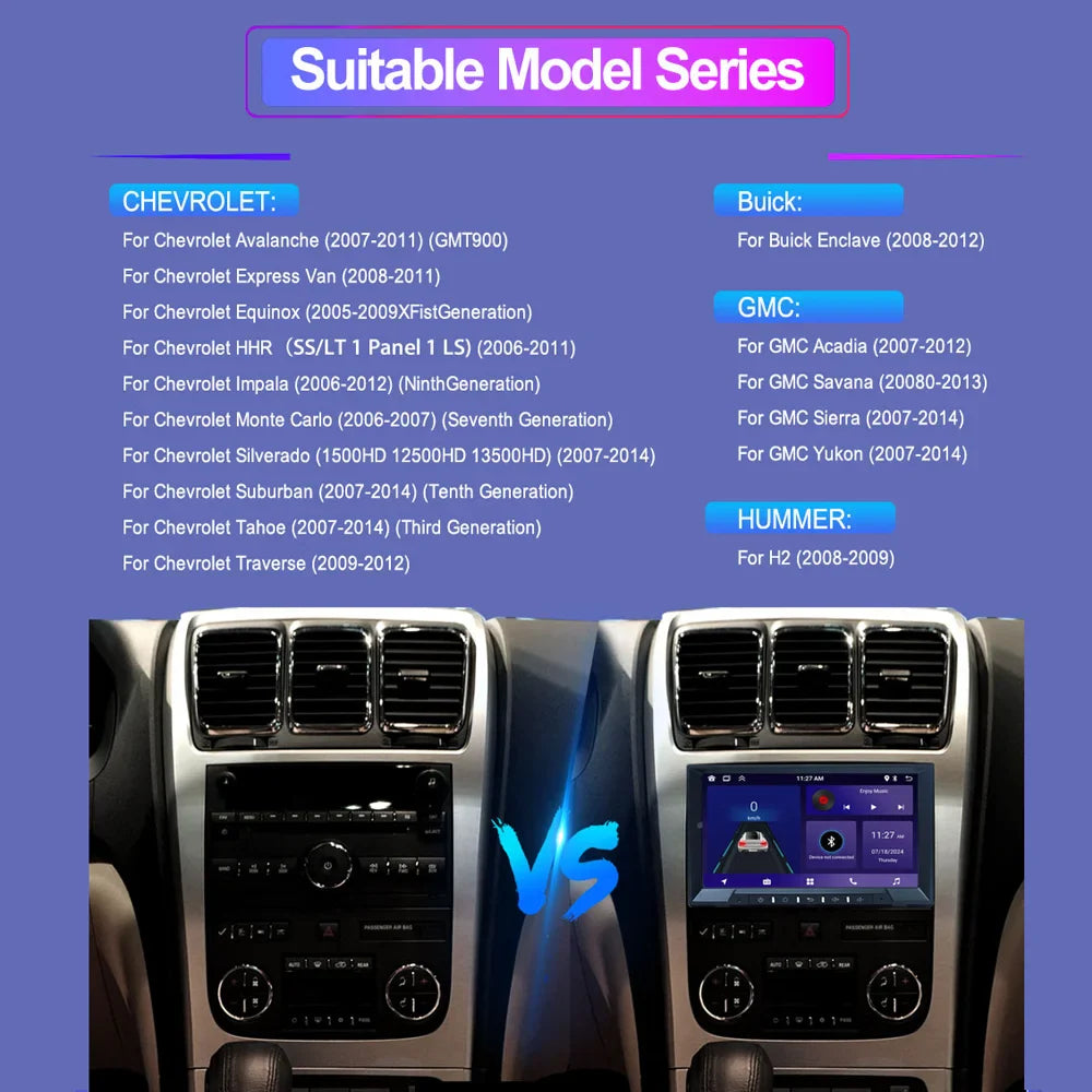 8 Inch Android Car Radio for Chevrolet Silverado GMC Sierra Impala Traverse Avalanche Express Yukon Acadia Savana GPS Multimedia