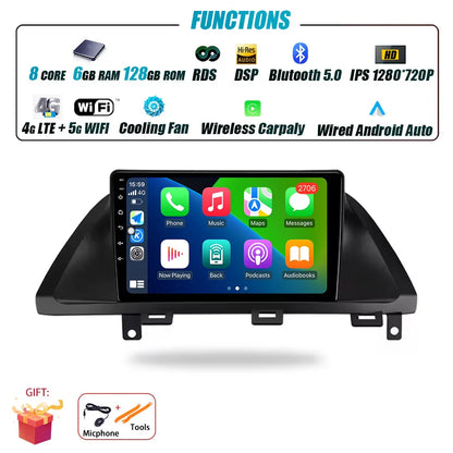 Car Radio For Honda Odyssey 2005 - 2010 Multimedia Stereo Video Player Navigation GPS Carplay 4G WIFI Android Auto 360 Camera BT