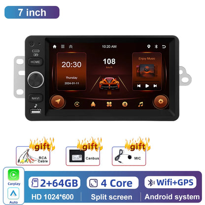 Podofo 7inch Car Stereo Radio For Chevrolet GMC Hummer Savanna 2003-2006 Carplay Android auto Navigation Bluetooth WIFI Player
