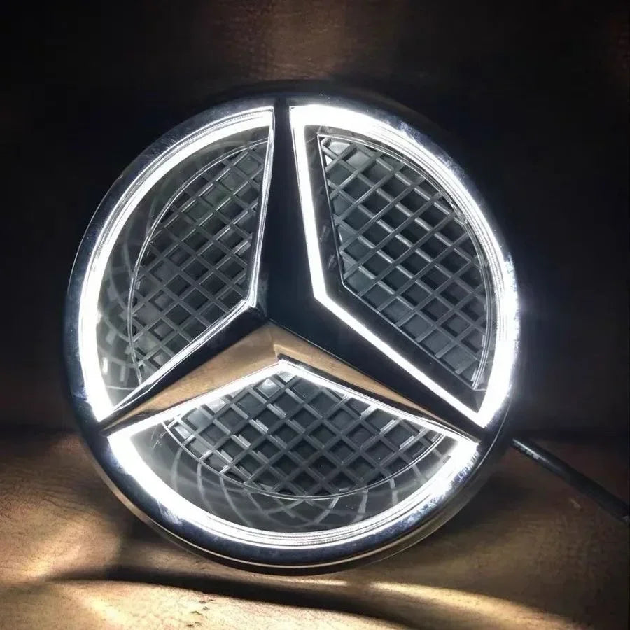 Car Front Grilled Star Emblem LED Illuminated Logo White Blue Red Light for Mercedes Benz W204 GLK220 GLK300 GLK350 GLK500 W245