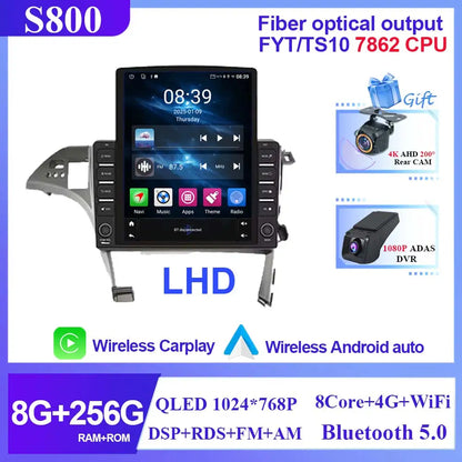 Car For Toyota Prius 3 XW30 2009 - 2015 RHD Android Auto Radio Stereo Head Unit Multimedia Player Navigation Carplay No 2din DVD