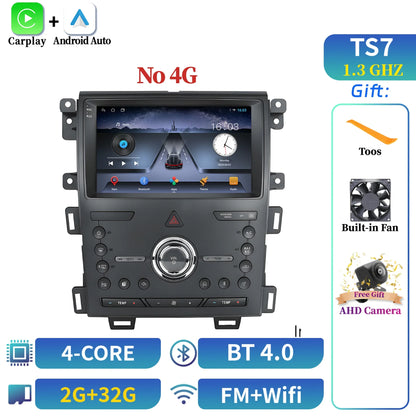 Car Radio Android 14 For Ford Edge 2011-2015 Multimedia Navigation Wireless Bluetooth Carplay 7862 8+256 radio 2K QLED Screen