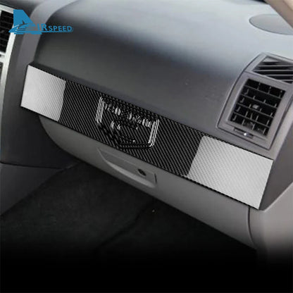 Real Soft Carbon Fiber Sticker For Chrysler 300 300C 2005 2006 2007 LHD Car Passenger Decor Interior Trim Accessories