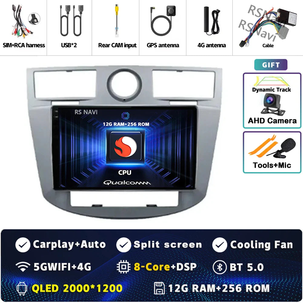 Android 14 Car Radio WiFi+4G For Chrysler Sebring Cirrus 2007 2008 2009 2010 GPS Navigation Auto wireless Carplay Player 2Din BT