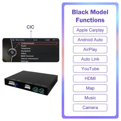 Road Top Wireless CarPlay for BMW 5 Series F10 F11 F07 7 Series F01 F02 F03 F04 Android AutoMirror Link AirPlay Camera View