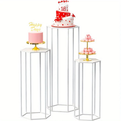 Large 6-sided 3-piece Storage Rack, Vase Decoration Bottle, Home Decoration, Party Decoration, Placing Cakes, Bouquets