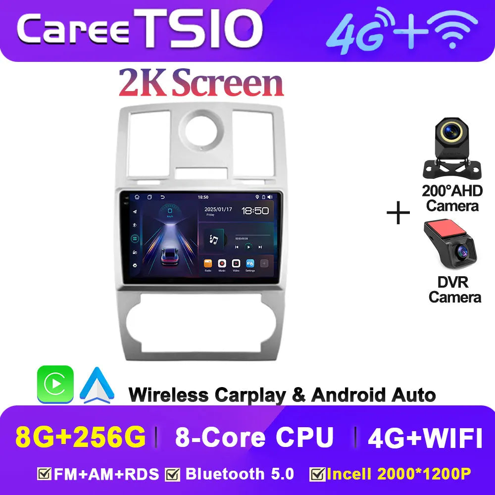 Android 14 For Chrysler 300C 1 2004 - 2011 Car Radio Player Stereo Head Unit Intelligent Car Systems GPS Navigation 5G Wifi RDS