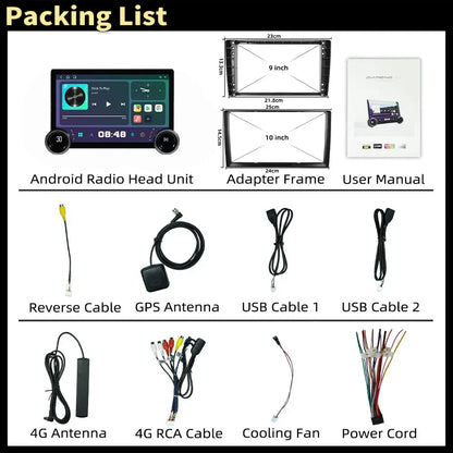 10.1 Inch Android 10 2 Din Car Radio Multimedia  Large Screen Head Unit Carplay Android Auto Navigation GPS WiFi FM