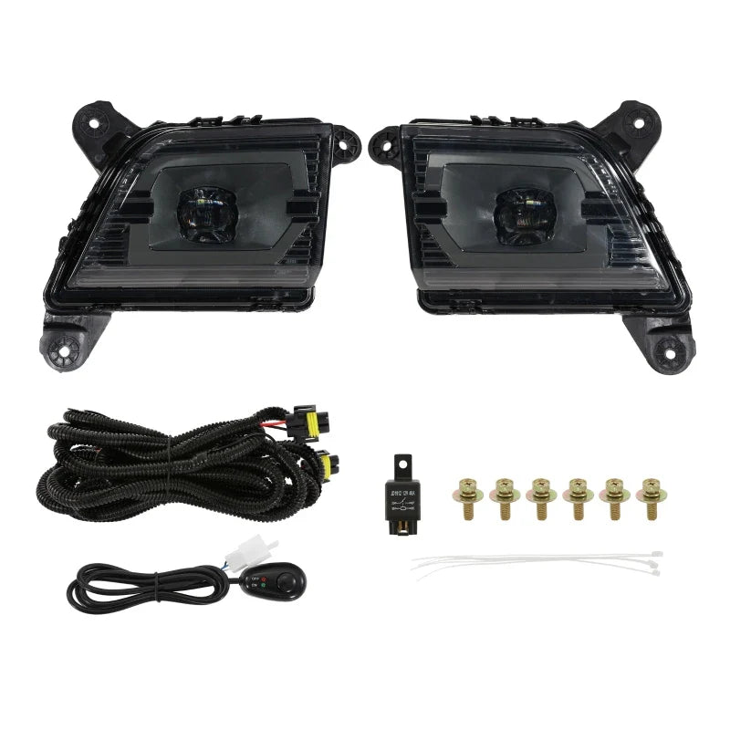 2pcs Car Front Bumper Driving Fog Lights Kit for Chevrolet Silverado 1500 2500HD 3500HD 2019-2022