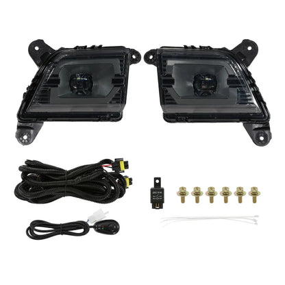 2pcs Car Front Bumper Driving Fog Lights Kit for Chevrolet Silverado 1500 2500HD 3500HD 2019-2022