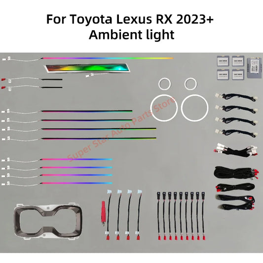For Lexus RX 2023+ LED Atmosphere Lamp Automotive Interior Lighting Upgrade Ambient Light Car accessories screen &APP control