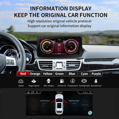 8 Core Android System Car GPS Navi Screen For Mercedes W212 2009-2016 WIFI SIM 8+128GB BT Carplay IPS Screen Multimedia Player