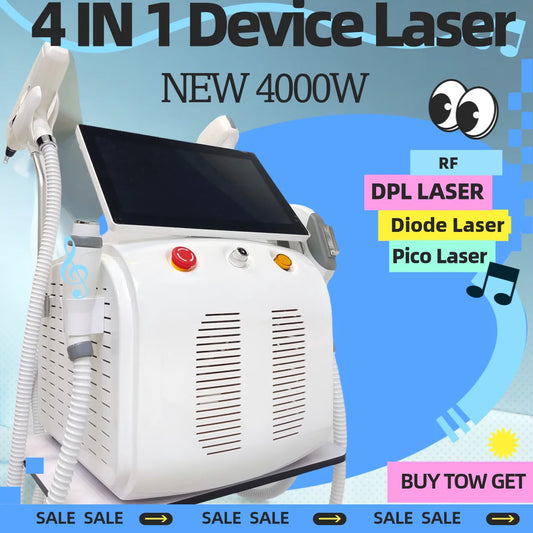 4 In 1 Diode Laser Pico 808 Carbon Peeling RF Ipl Nd Yag Picosecond Laser Opt Hair Removal Tattoo Removal Machine new 2025