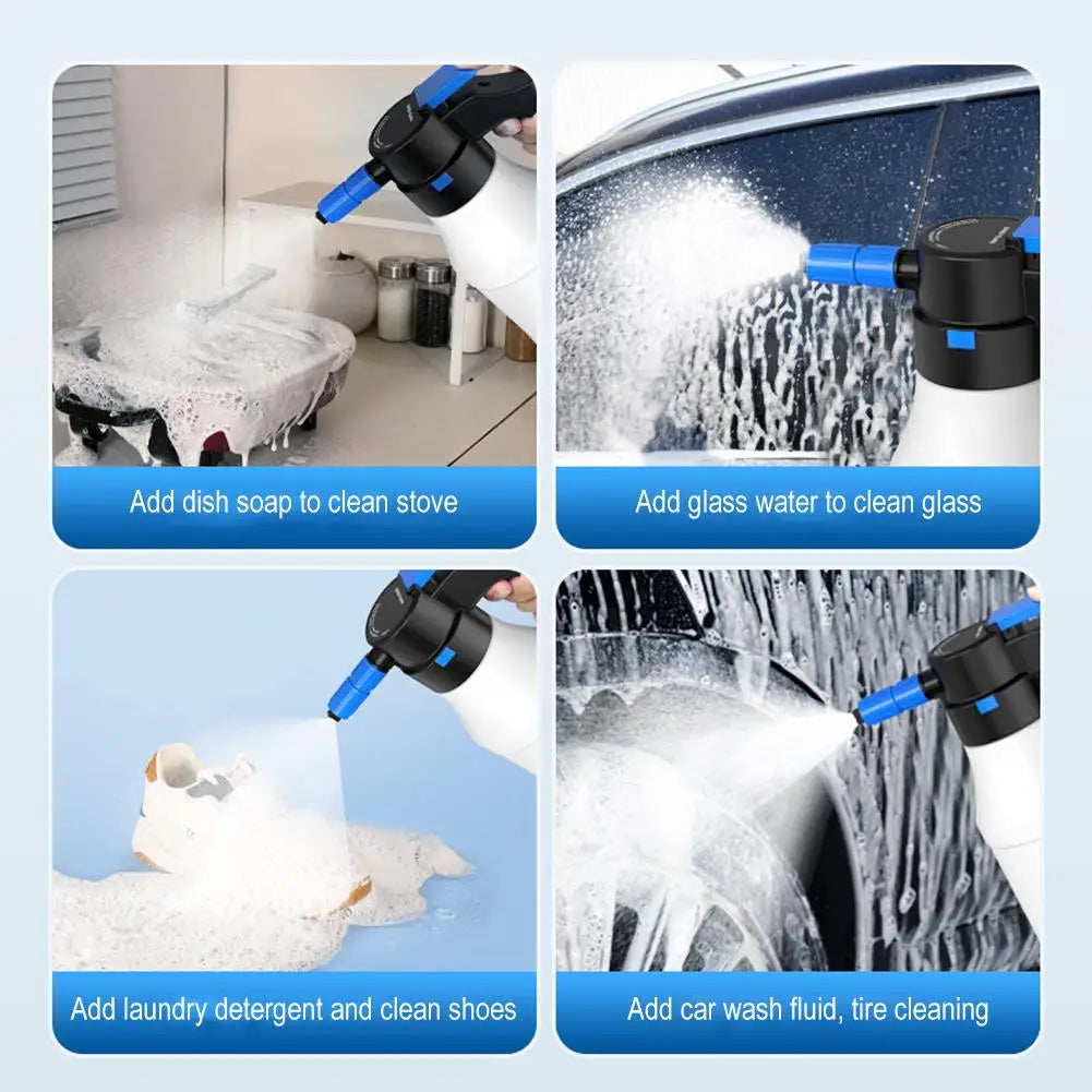 1.5L Electric Foam Sprayer Car Wash High Pressure Spray Can Foam Generator USB Rechargeable Fine Foam Efficient Car Cleaning power tools