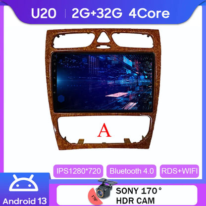 Android 14 wifi+4G Carplay BT Car Radio For Benz W203 W209 C180 C200 C220 C230 2004-2011 Navigation GPS Video Player Multimedia