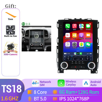 9.7″Android 14 For Renault Koleos Megane 4 Samsung SM6 Talisman 2017-2019 Wireless Apple BT Carplay Car Radio Multimedia