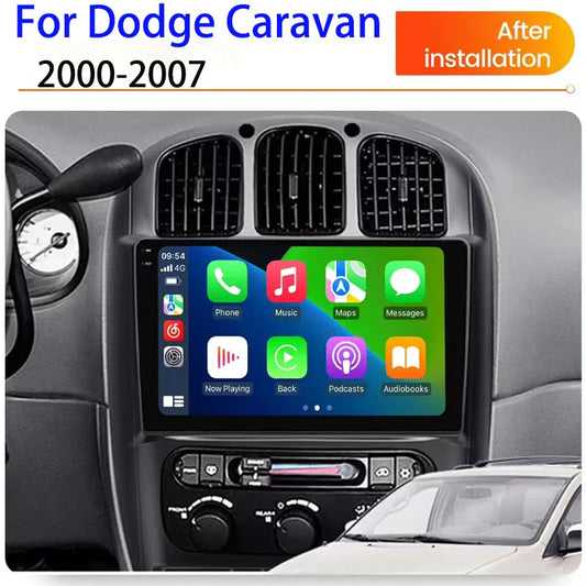 10“ 6+128GB  Android13  For Dodge Caravan2000-2007 Car Radio QLED Multimedia Video Player GPS Navigation CarPlay No 2 Din Stereo
