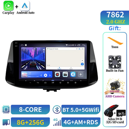 For Hyundai i30 2017 2018 CarPlay Car Radio Multimedia Player Navigation Wireless BT Carplay Android 14 Stereo 2K QLED Screen