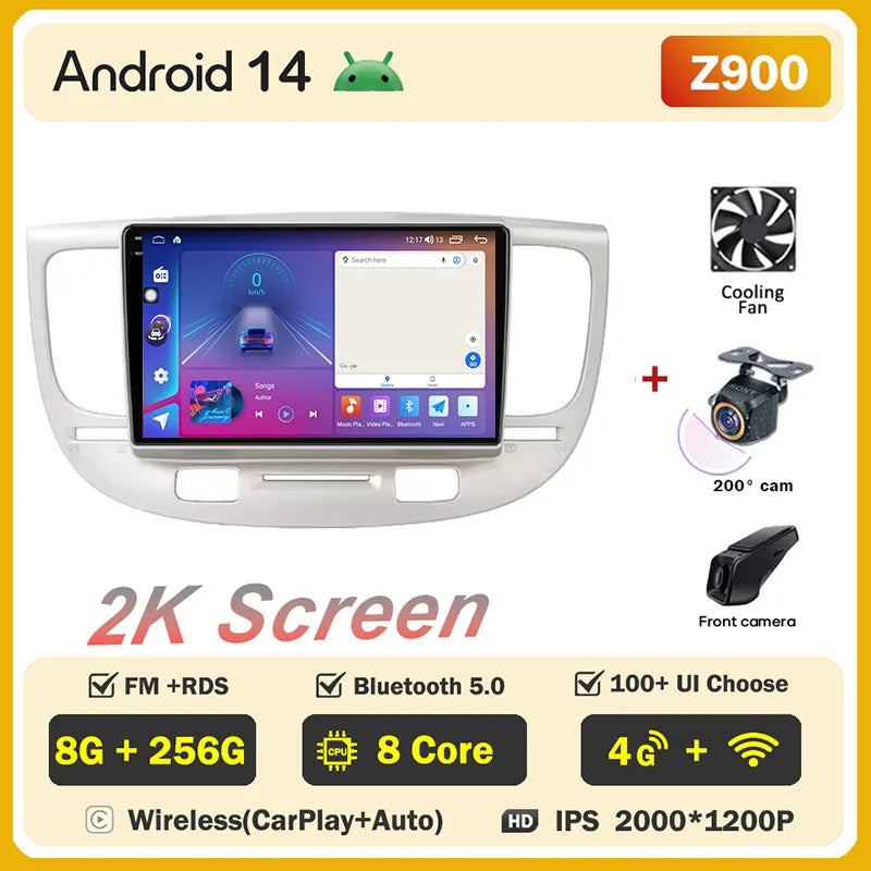 Android 2 din For Kia RIO 2 2005 - 2011 Car Radio Multimedia GPS Navigation Player Auto NO 2din DVD Screen Carplay Stereo WIFI