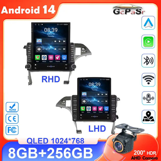Car For Toyota Prius 3 XW30 2009 - 2015 RHD Android Auto Radio Stereo Head Unit Multimedia Player Navigation Carplay No 2din DVD
