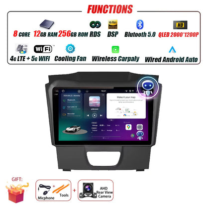Android Auto Car Radio For Isuzu DMAX 2015 - 2019 Multimedia Stereo Video Player Navigation GPS Carplay 4G WIFI DSP RDS BT
