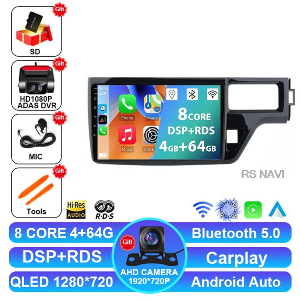 Android 14 Car Radio For Honda Stepwgn 5 2015 - 2021 4G LTE DSP Navigation BT Viedo Player DVD Wireless Carplay Auto 2 DIN GPS