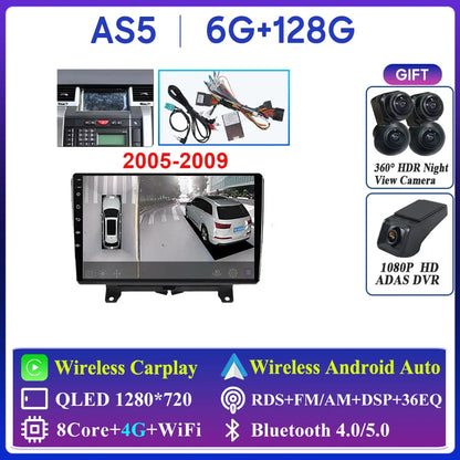 Car Radio Carplay For Land Rover Range Sport 2005 2006 2007 2008 2009  Multimedia Player GPS Navigation Android Auto 5G Wifi