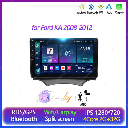 Sophluc 9 inch Android 13 Multimedia Vedio Player for Ford KA 2008-2012 Wireless Carplay GPS Navi BT FM DSP EQ Car Stereo Radio