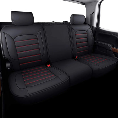 Seat Covers Full Set Durable Waterproof Leather for Pickup Truck Fit for Chevrolet Chevy Silverado 1500 GMC SIERRA 2007 to 2023