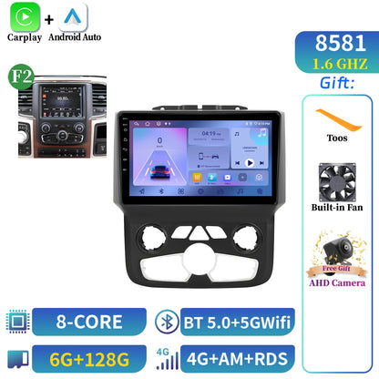 For Dodge RAM 1500 2500 2013-2019 Android 14 Multimedia Navigation Stereo Car Radio Wireless Carplay 2K QLED Head Unit Screen