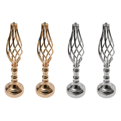 10pcs Crystal Flower Stand Wedding Centerpiece Crystal Metal Flower Vase for Reception Tables Wedding Supplies Gold/Silver