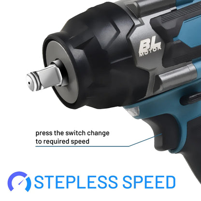 1200N.M Torque Brushless Electric Impact Wrench 1/2 inch Cordless Wrench Screwdriver Power Tools for Makita 18V Battery power tools