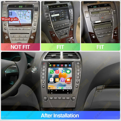 9.7inch Android 13 Car Radio For Lexus ES ES240 ES300 ES330 ES350 2007-2012 For Tesla Style Screen Car Radio Multimedia Player