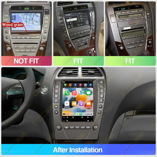 9.7inch Android 13 Car Radio For Lexus ES ES240 ES300 ES330 ES350 2007-2012 For Tesla Style Screen Car Radio Multimedia Player