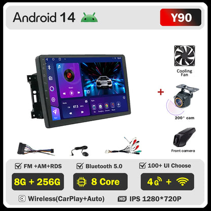 Android Car Radio For Dodge Nitro 2007 - 2011Wireless Carplay Android Auto Car Multimedia Player GPS Navigation DSP RDS BT