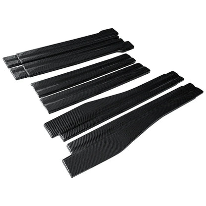 Car Modified ABS New Adjustable Side Skirt Splitter Spoiler Lip Rocker Panel Extensions Body Kit Winglet For Infiniti Q60