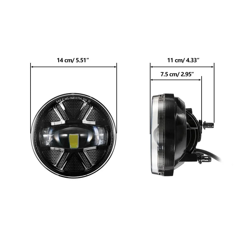 1Pair Car Front Bumper Driving Fog Light Kit for GMC Sierra 1500 2007-2013/Sierra 2500HD 3500HD 2007-2014