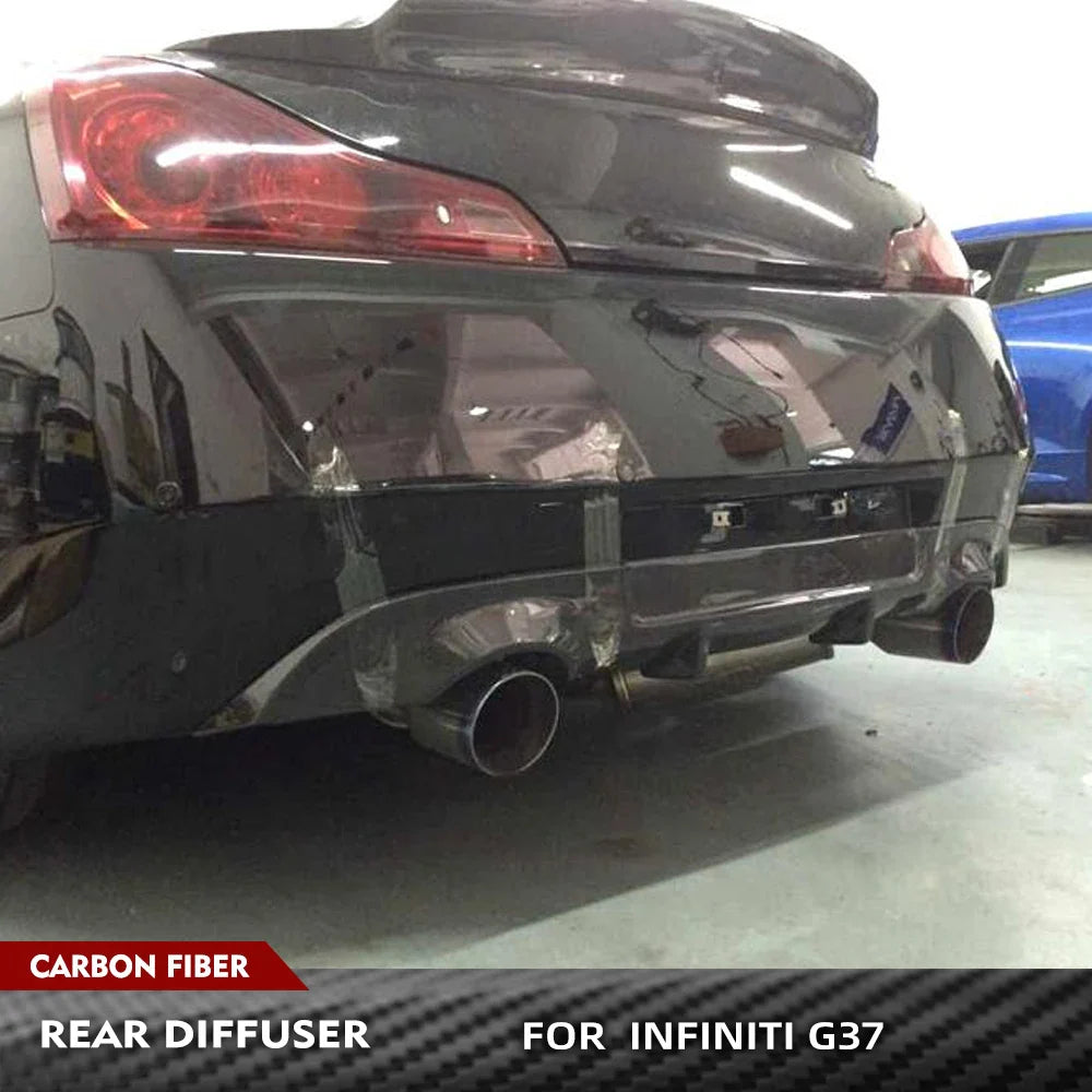 Carbon Fiber/FRP Car Rear Bumper Lip Diffuser for Infiniti G37 G37S Coupe Base Coupe Journey Sedan 2009-2013 No for US Version