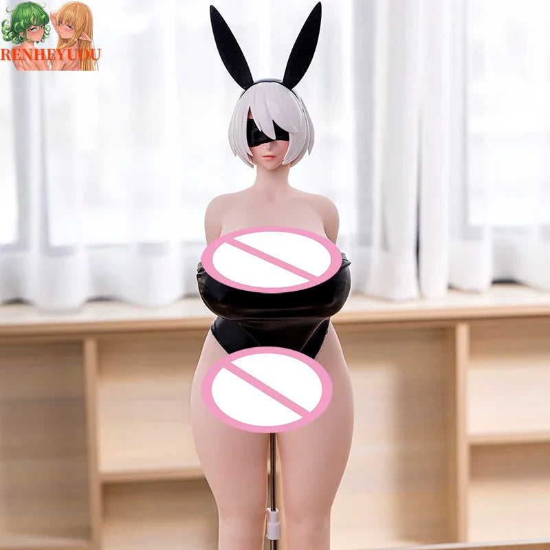 60cm Large Size BJD Doll - Silicone Skin Realistic Cosplay Figure with Poseable Limbs & Display Base