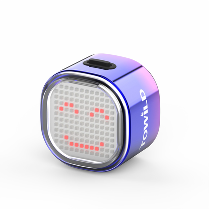 TOWILD TL08 Intelligent Expression Taillight 140 Led Braking Sensor Bluetooth Bike Rear Light Customizable Bicycle Taillights