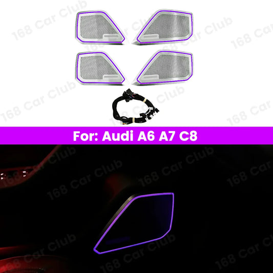 LED 32 Colours Ambient Light For Audi A6 A7 C8 RS6 RS7 Auto Door RGB Horn Cover Decorative Lamp Modified Parts LED Speaker Cover