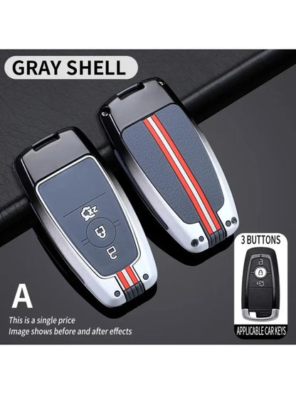 Zinc Alloy Car Key Cover Protective Shell For Ford Fusion Mondeo Mustang Explorer Edge EcoSport For Lincoln Mondeo MKC MKZ MKX