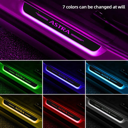 Car Acrylic LED Welcome Pedal Plate Door Sill Pathway Light For Opel OPC Line Astra J H Insignia Corsa D B E Mokka Vectra Zafira