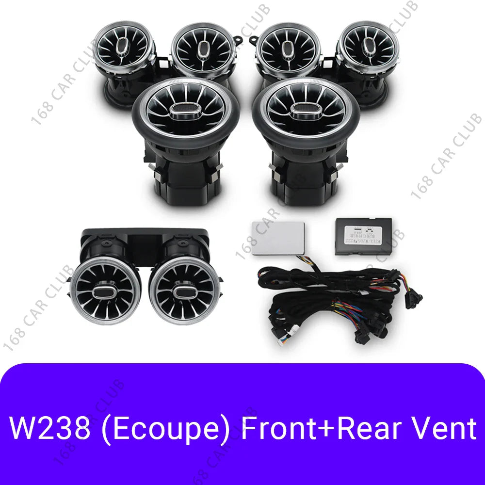 LED Air Vents 3D/4D Rotate Tweeter Speaker For Mercedes Benz W213 W238 E53 E63 E-Coupe Car 64 Colours Lnterior Decorative Lights