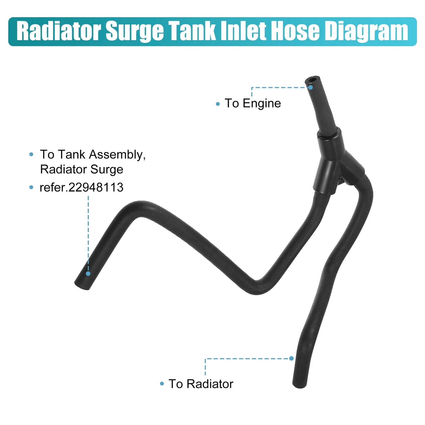 UXCELL 1pcs Upper Radiator Inlet Hose for Cadillac ATS 4 Cyl 2.0L 2013-2018 for Cadillac CTS 4 Cyl 2.0L 2014-2018 22908202